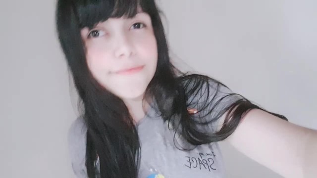 Little pink pussy, small tits and a cute face