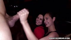 Crazy girls enjoying male stripper party