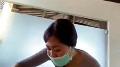 Cumshot in body wax room