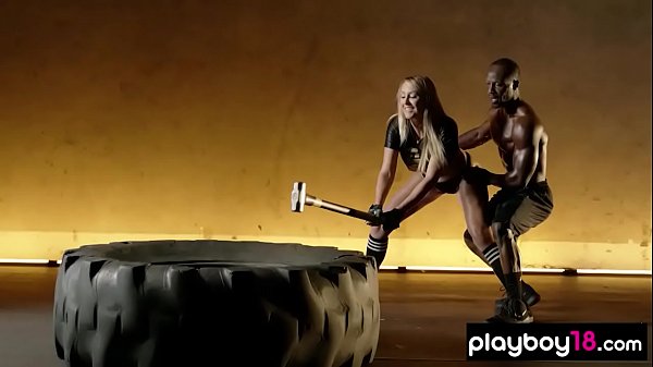 Unusual football training session with busty strippers