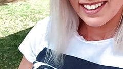 WTF totally horny! Secretly masturbating in the garden